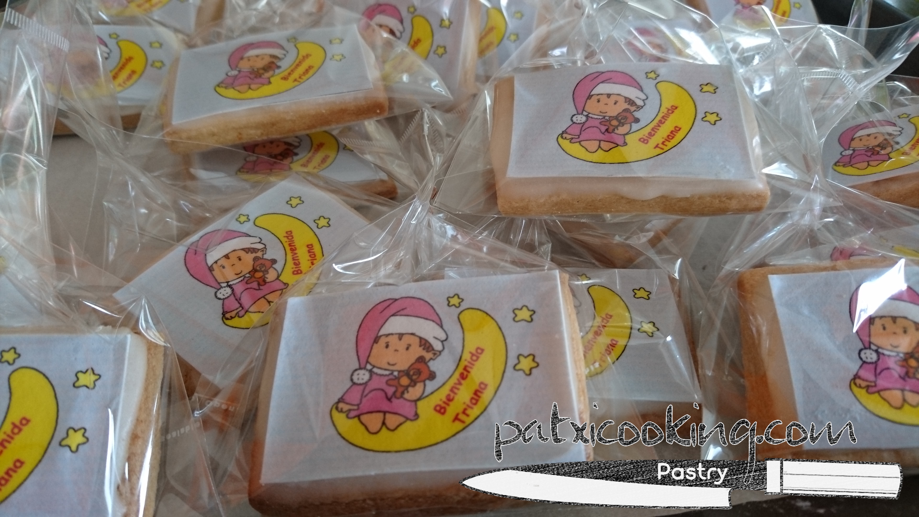 Recordatorios de galleta. Evento baby shower